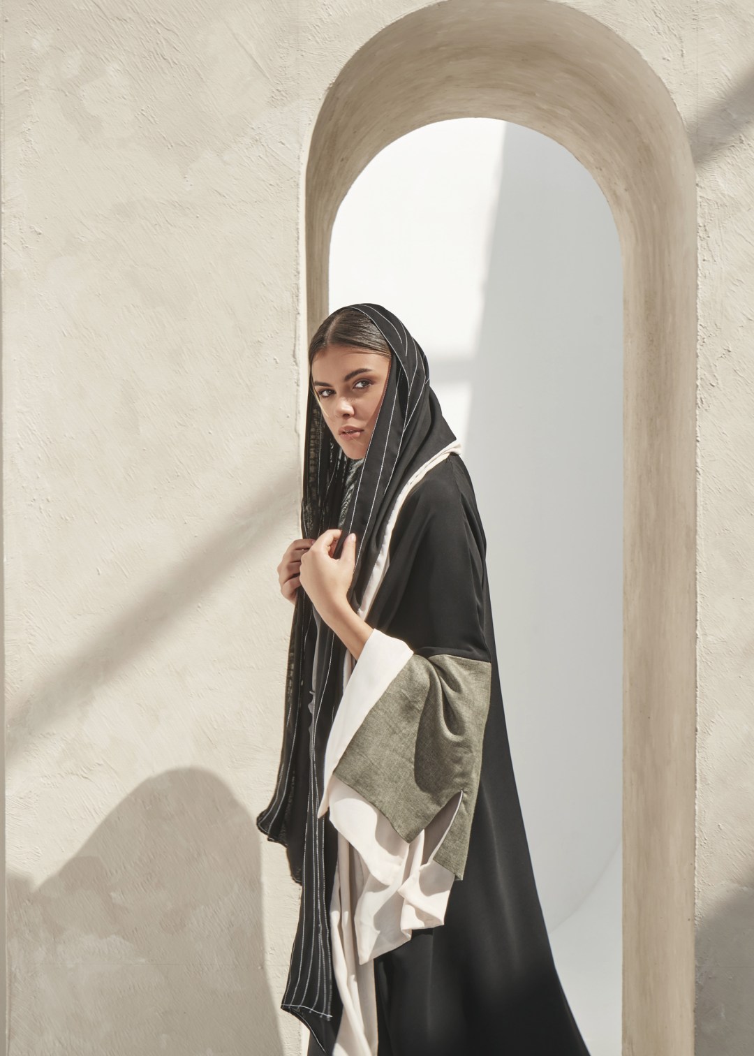 Black Double Cough Abaya